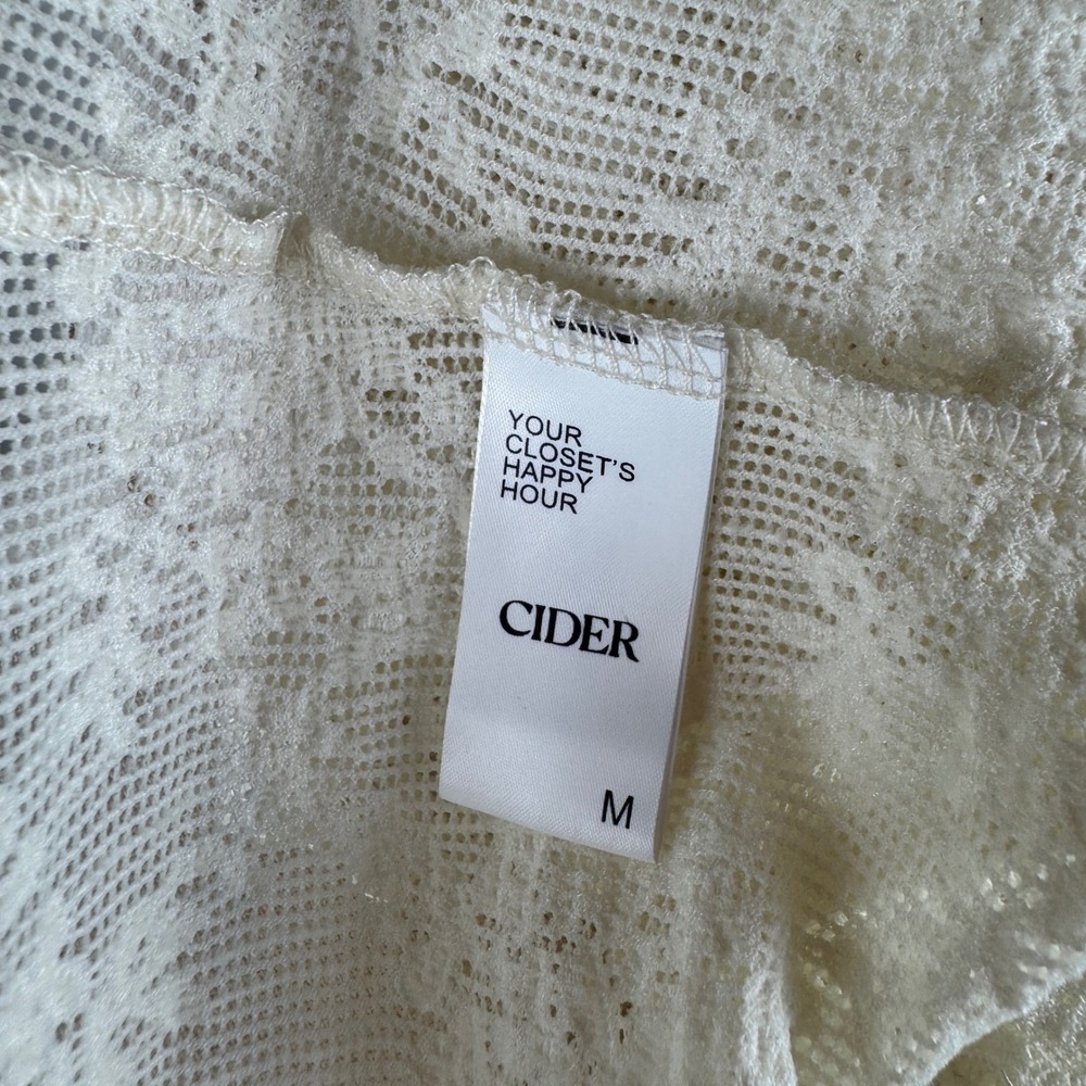 Girly Grunge Fairy Coquette Cream Lace Cider Corset Medium Peplum Bow Bustier - Picture 7 of 8